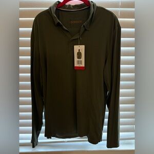 SOLD; NWT Men’s Weatherproof Olive Long Sleeve Polo Shirt